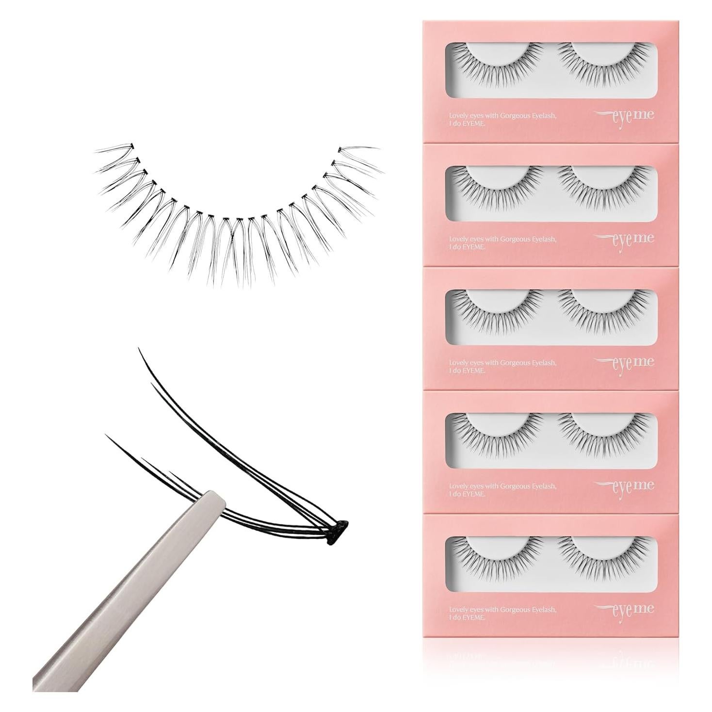 Pestañas de Clúster EYEME NO.V32 - Paquete de 5 Sets K-Beauty