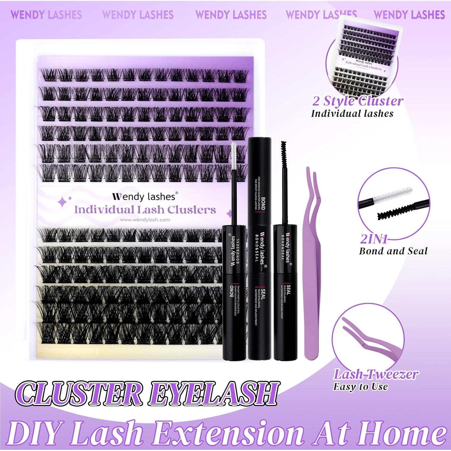 Kit de Extensión de Pestañas DIY Wendy Lashes 12-16mm Natural/Volumen