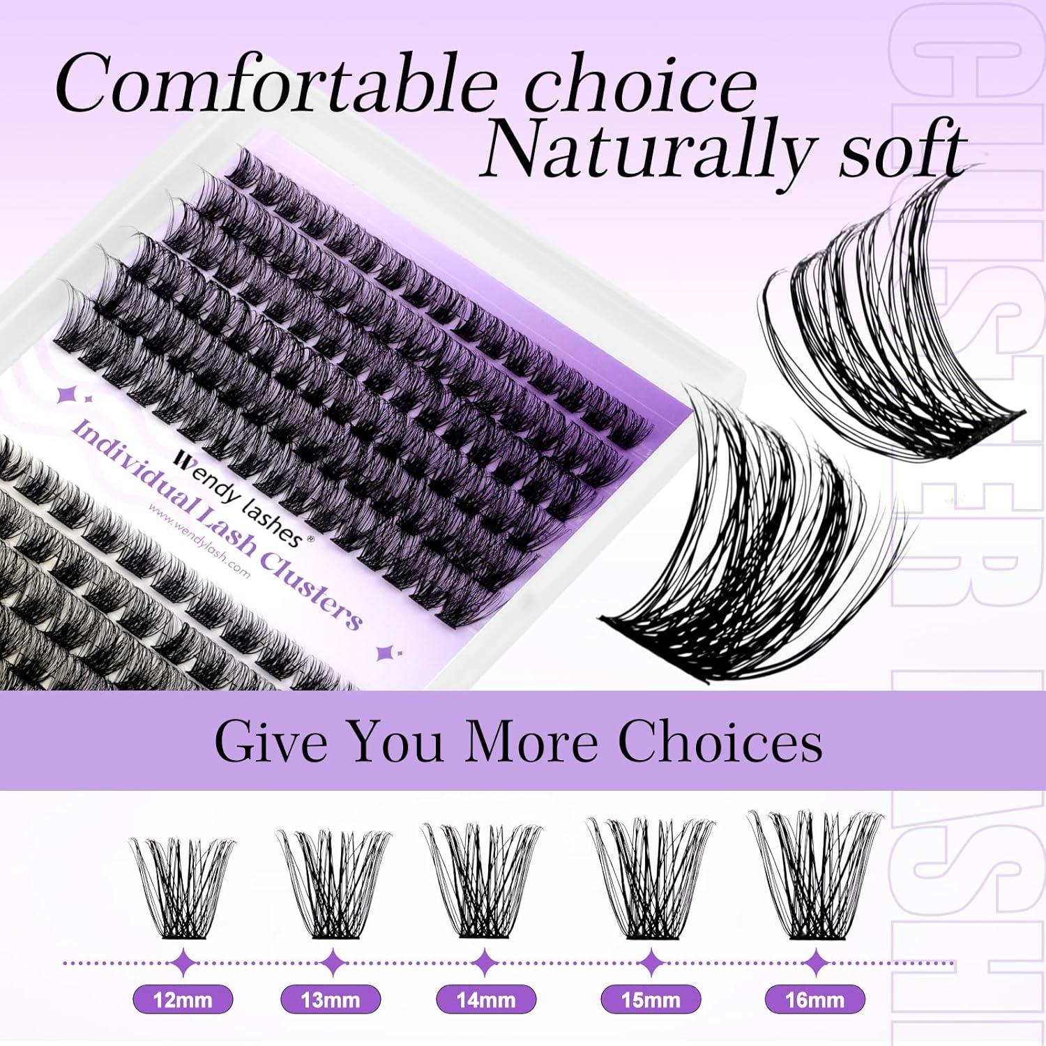 Kit de Extensión de Pestañas DIY Wendy Lashes 12-16mm Natural/Volumen