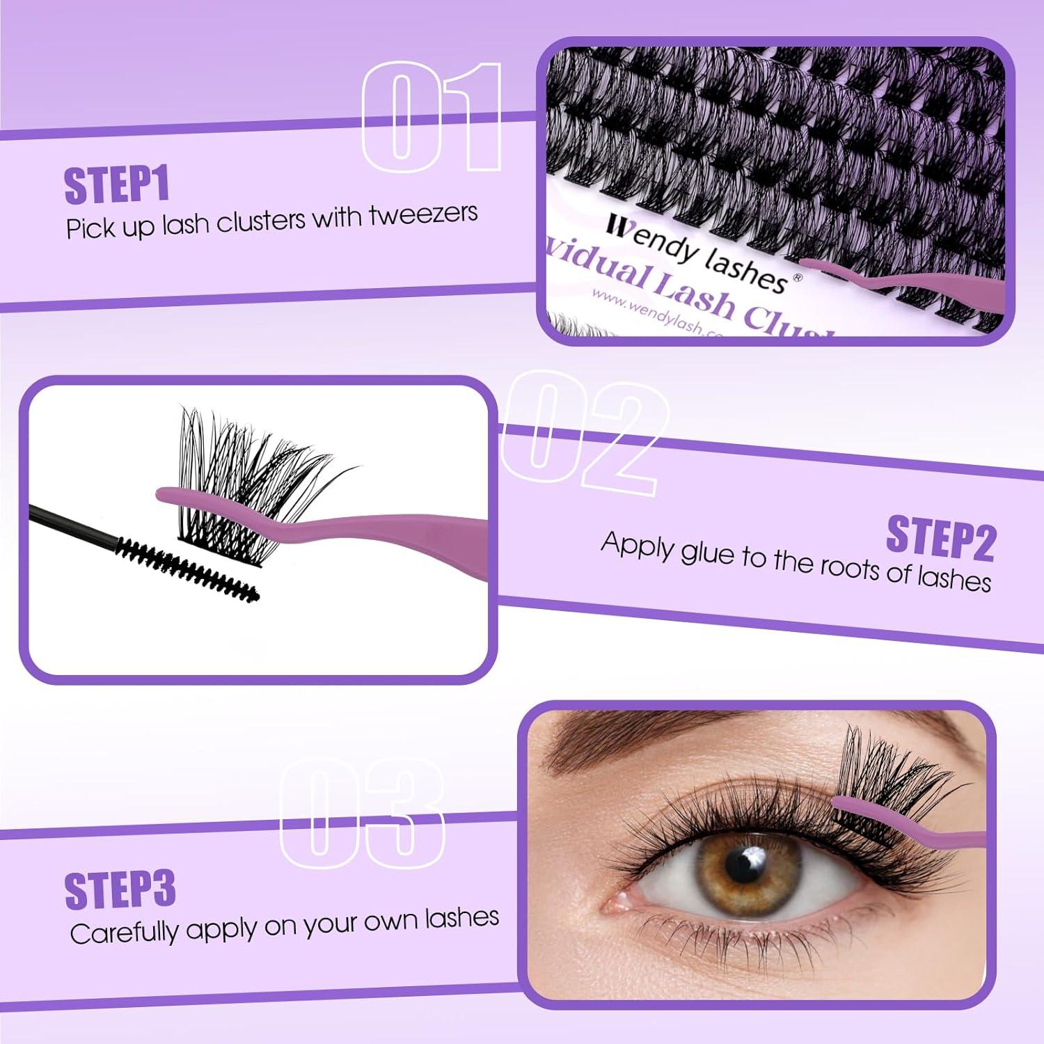 Kit de Extensión de Pestañas DIY Wendy Lashes 12-16mm Natural/Volumen