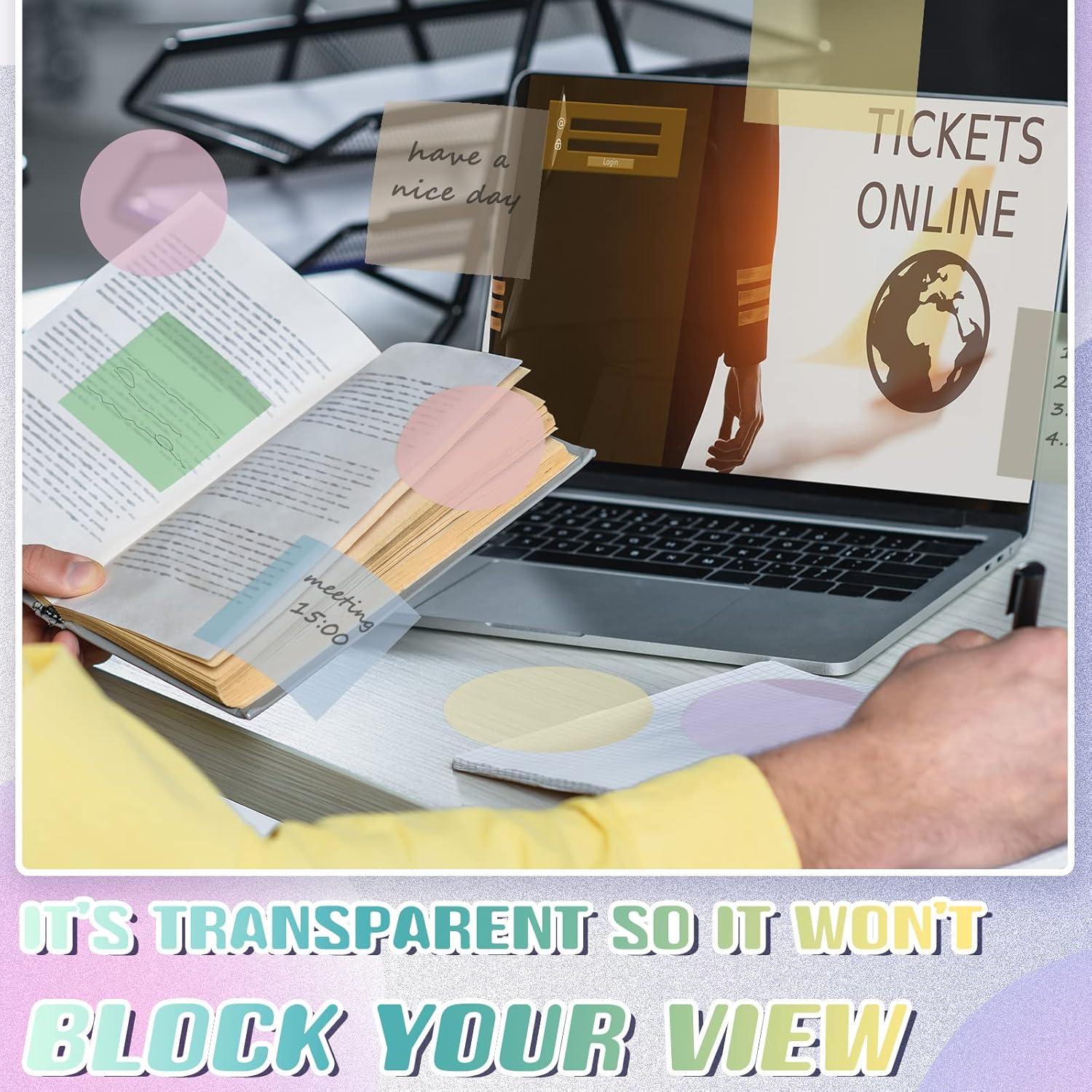 Notas Adhesivas Transparentes Jetec 10 Paquetes 500 Hojas 7.6x7.6cm