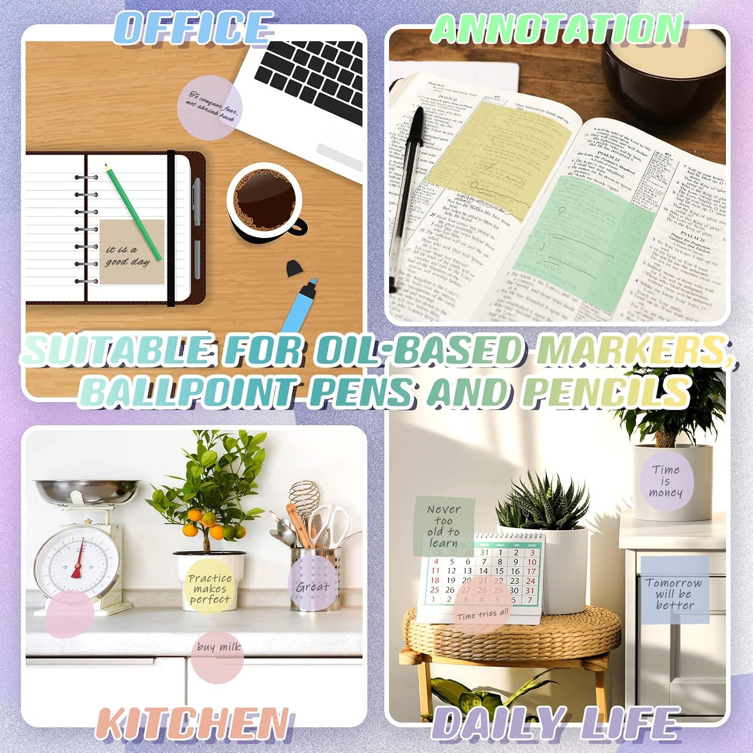 Notas Adhesivas Transparentes Jetec 10 Paquetes 500 Hojas 7.6x7.6cm