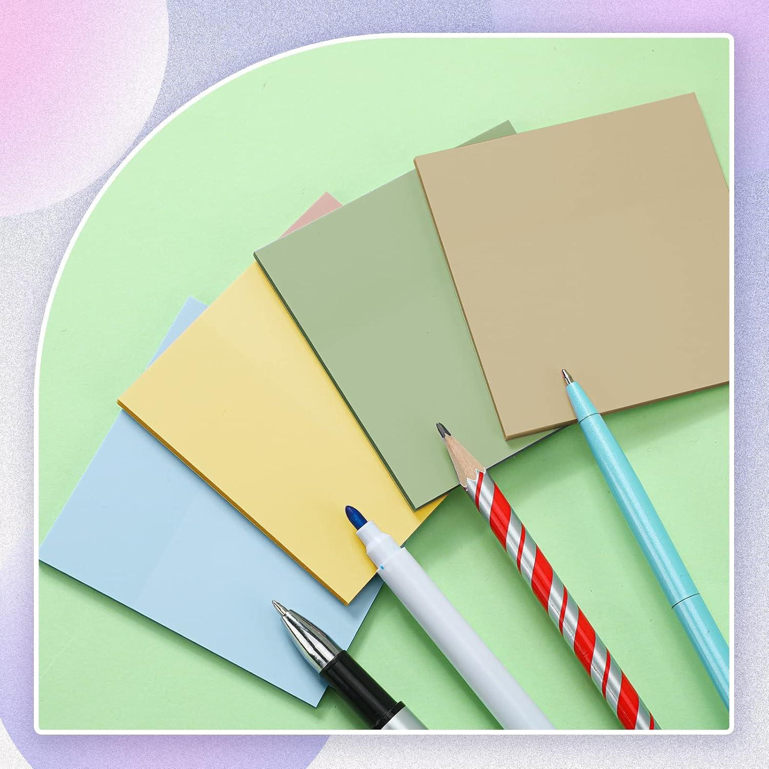 Notas Adhesivas Transparentes Jetec 10 Paquetes 500 Hojas 7.6x7.6cm