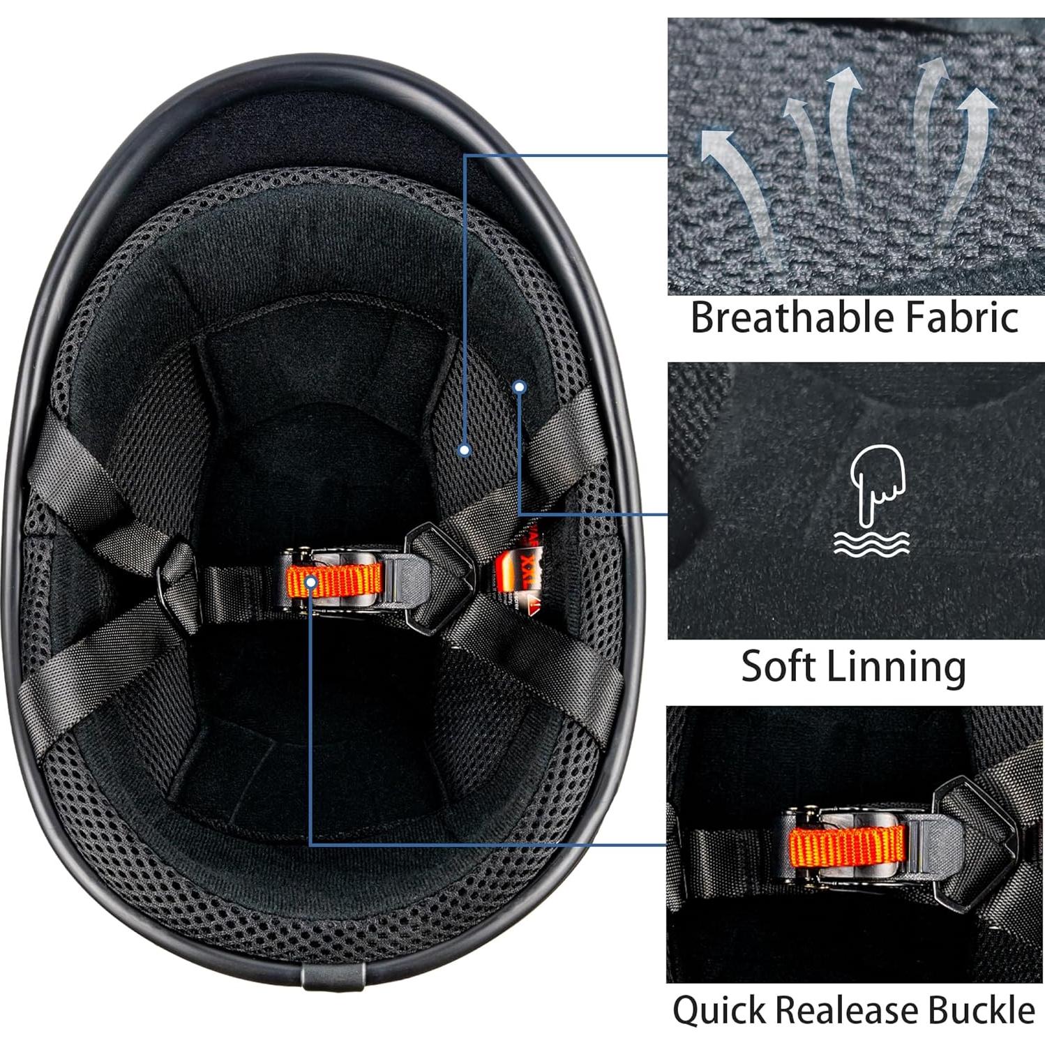 Casco Abierto Yesmotor K2 Fibra de Carbono 1.81 kg