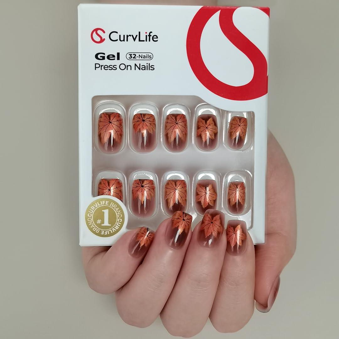 Uñas Postizas Curvlife de Gel Punta Francesa 32 Piezas