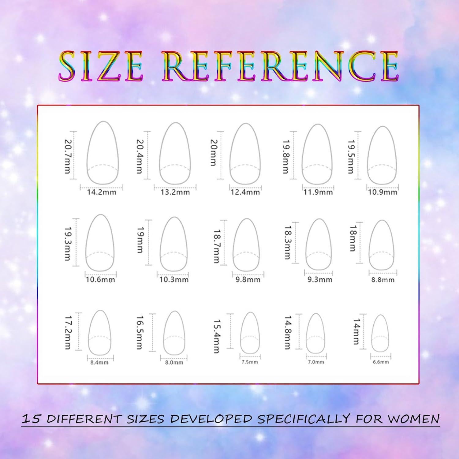 Uñas Postizas Cortas Almendra BDRUIXING Sólido Púrpura 30 Pcs