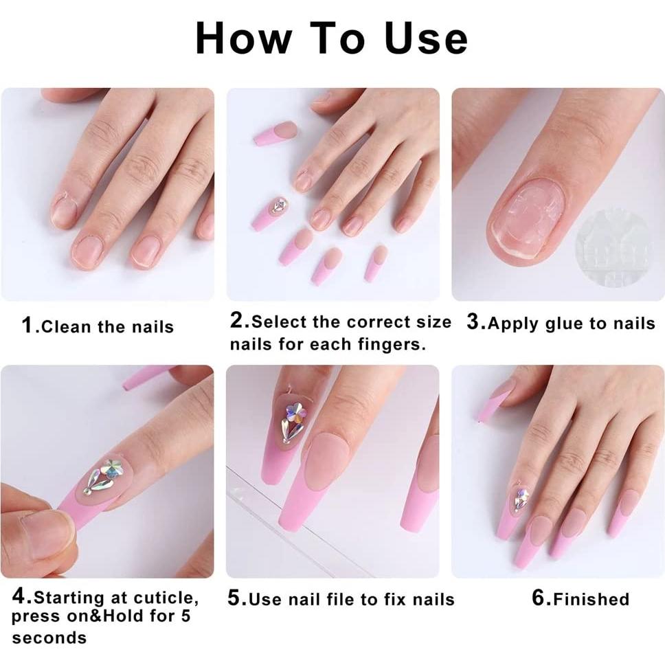 White French Tip Press on Nails Short Square Fake Nails Nude Pink Glossy Design Cute False Nails Stick on Nails Full Cover Acrylic False Nails for Women Girls DIY Manicure Decoration 24pcs