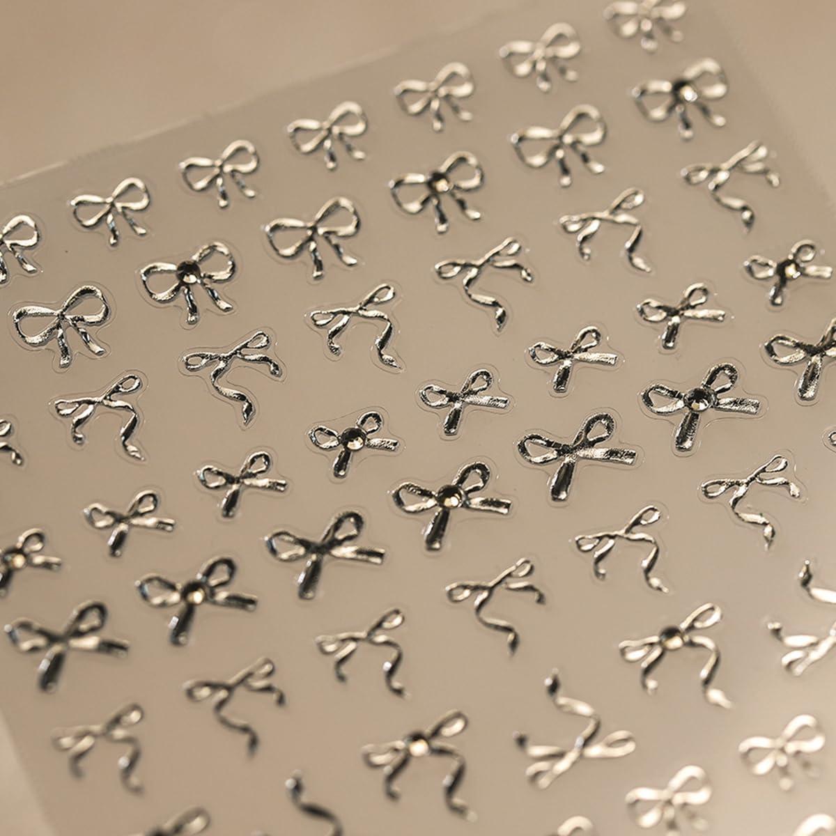 Calcomanías de Uñas 3D Lazo Dorado HPYFOI - 1 Hoja