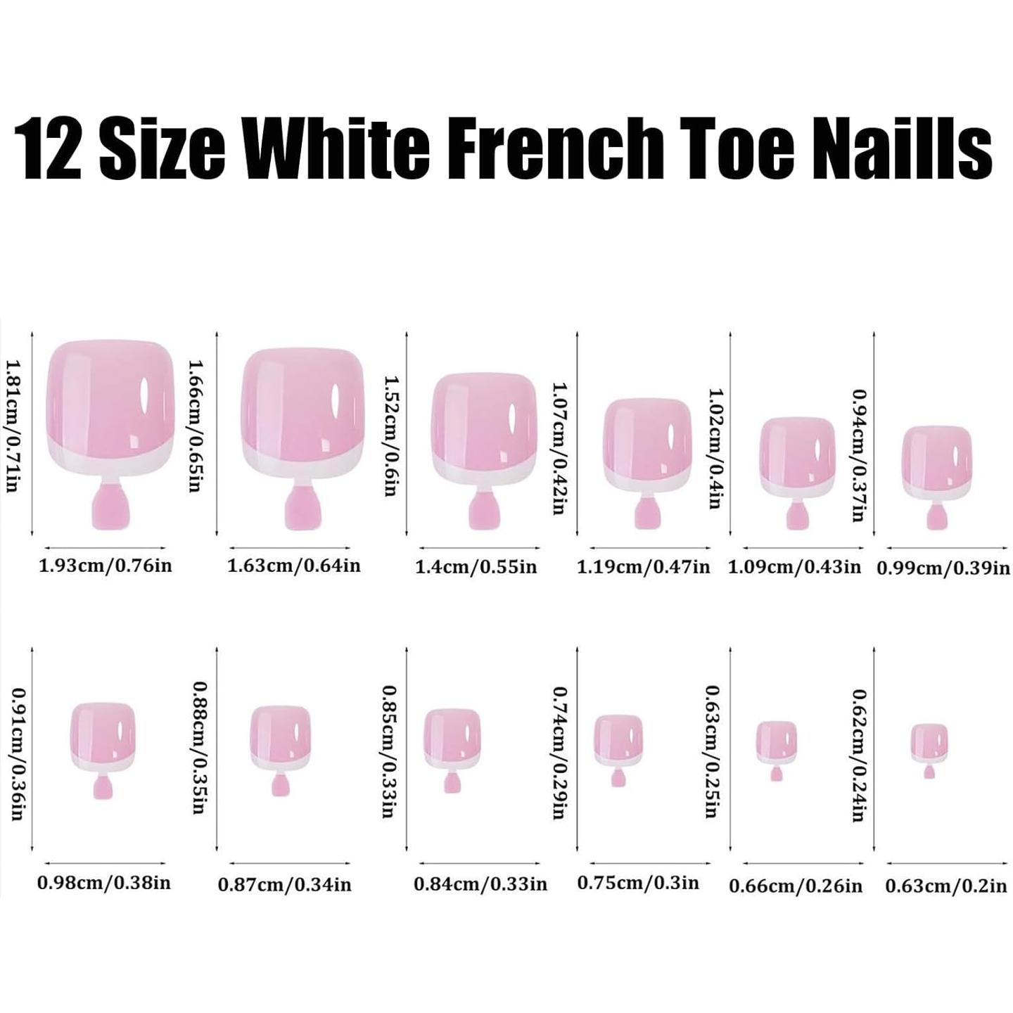 Kit de Uñas Postizas Cortas Cuadradas Puyokinm 216 Pcs