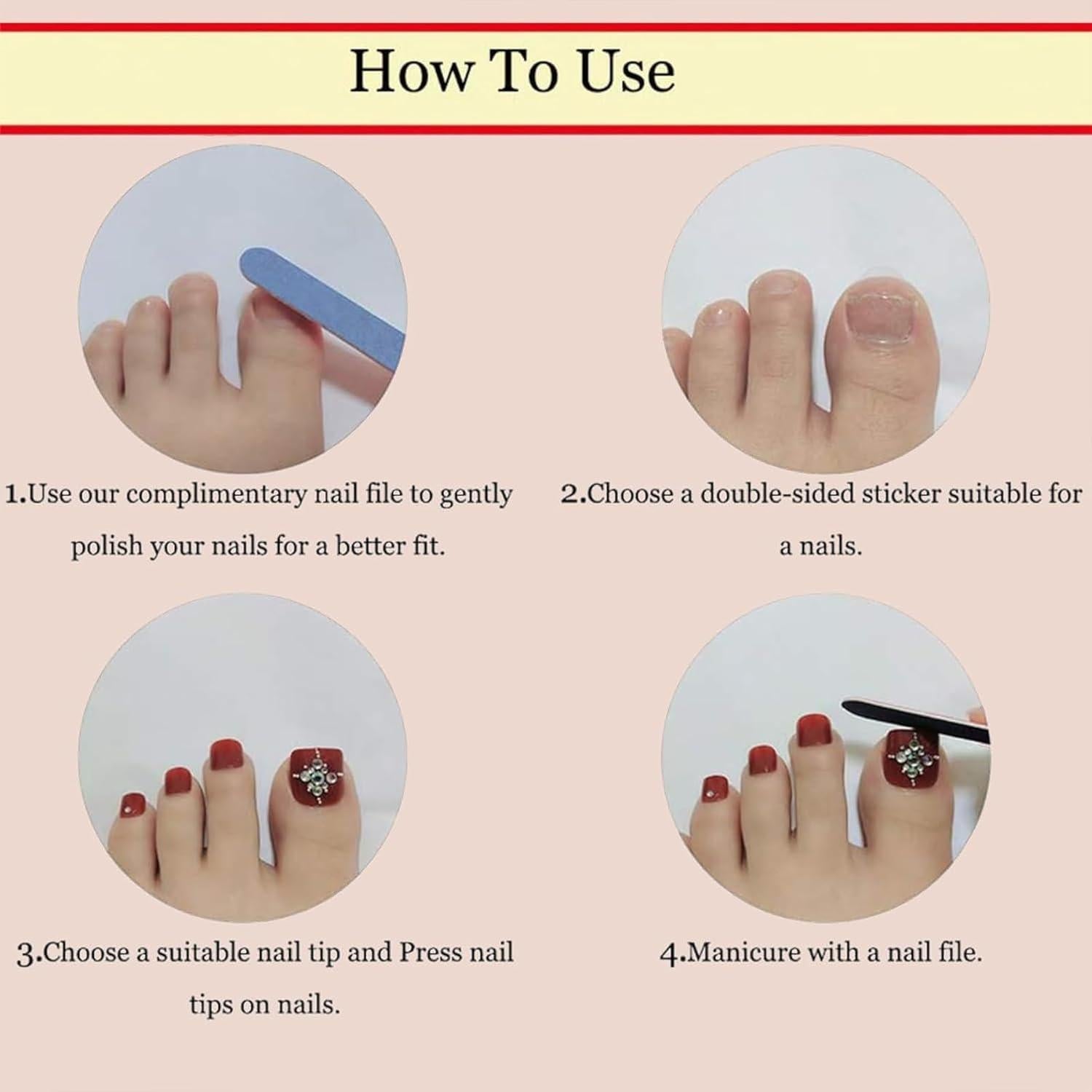 Kit de Uñas Postizas Cortas Cuadradas Puyokinm 216 Pcs