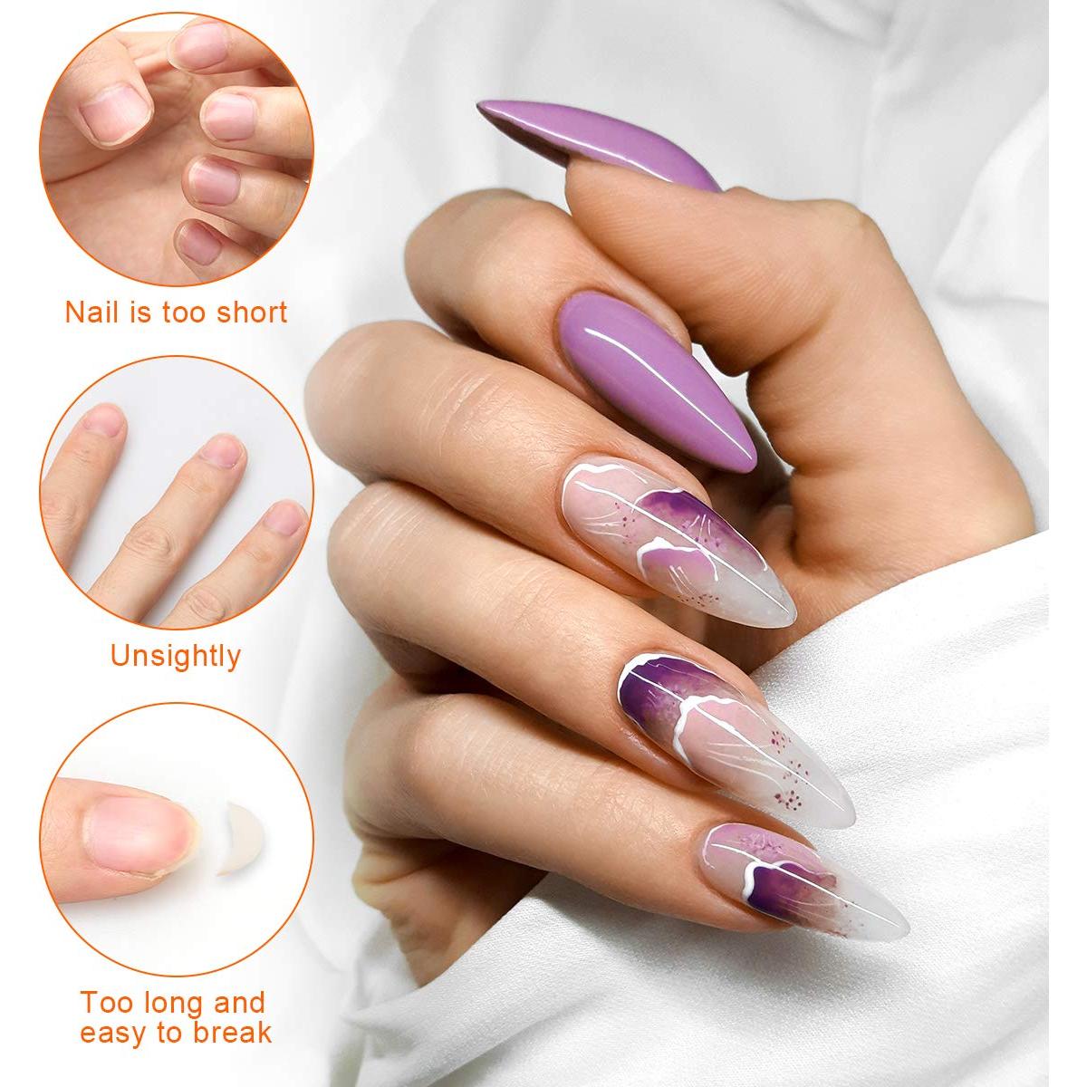 Formas de Uñas en Herradura AHIER 200PCS Gel UV 6x5.8cm