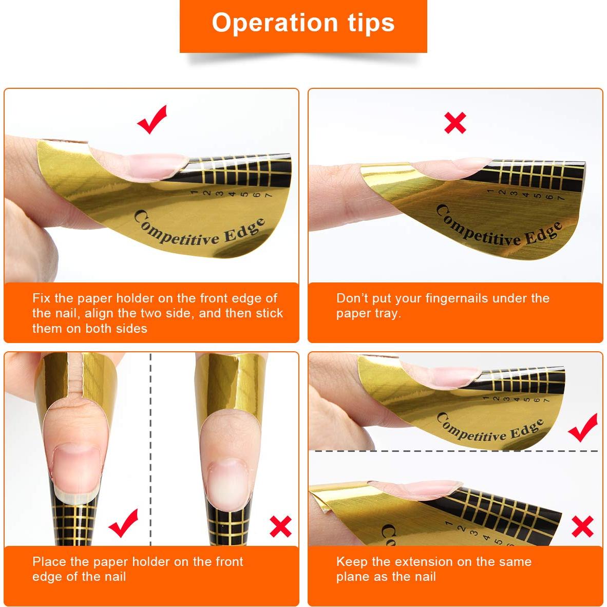 Formas de Uñas en Herradura AHIER 200PCS Gel UV 6x5.8cm