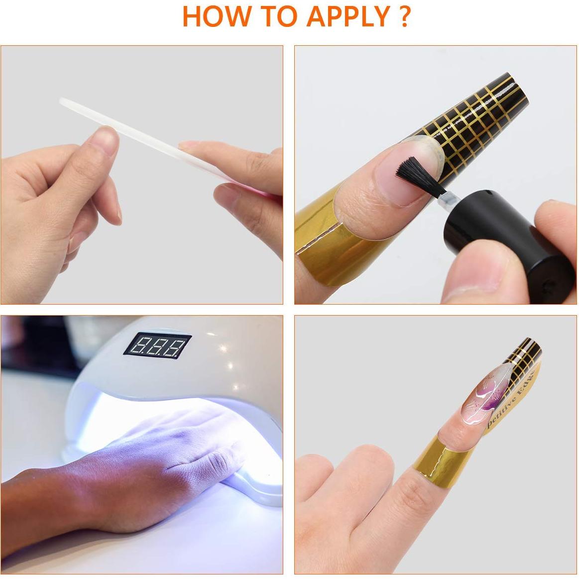 Formas de Uñas en Herradura AHIER 200PCS Gel UV 6x5.8cm