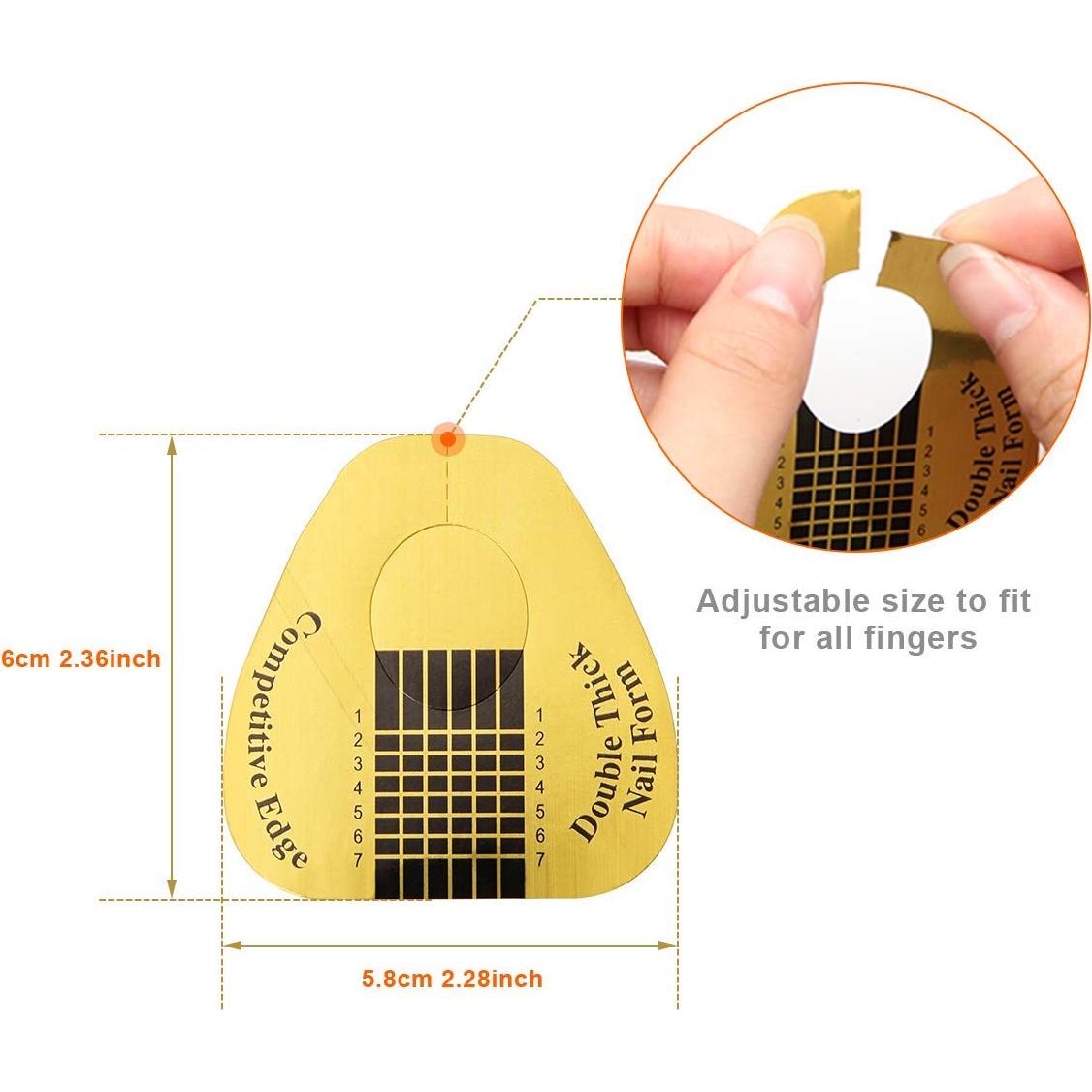 Formas de Uñas en Herradura AHIER 200PCS Gel UV 6x5.8cm