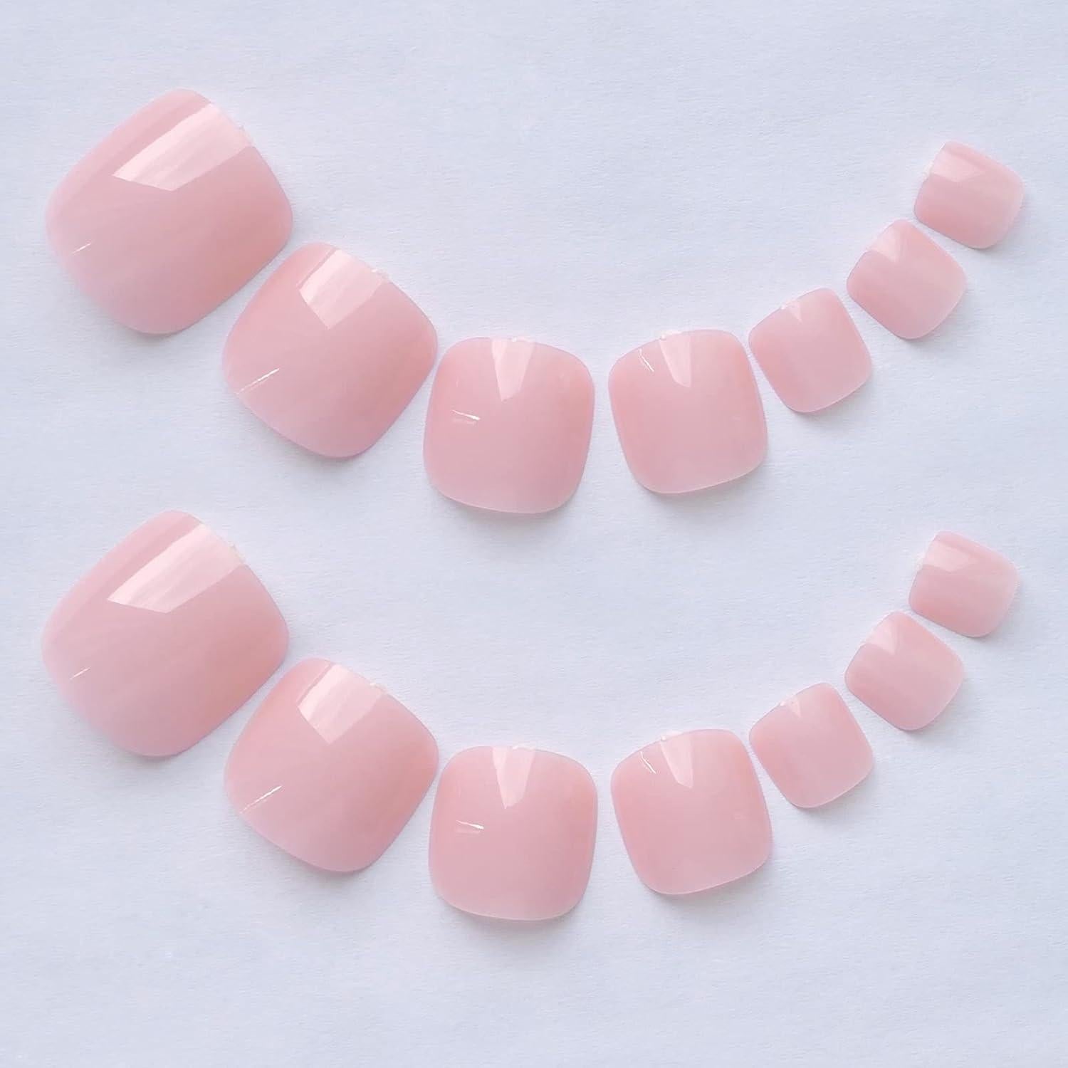 Uñas Postizas para Dedos de los Pies Bellelfin 120pcs Cortas