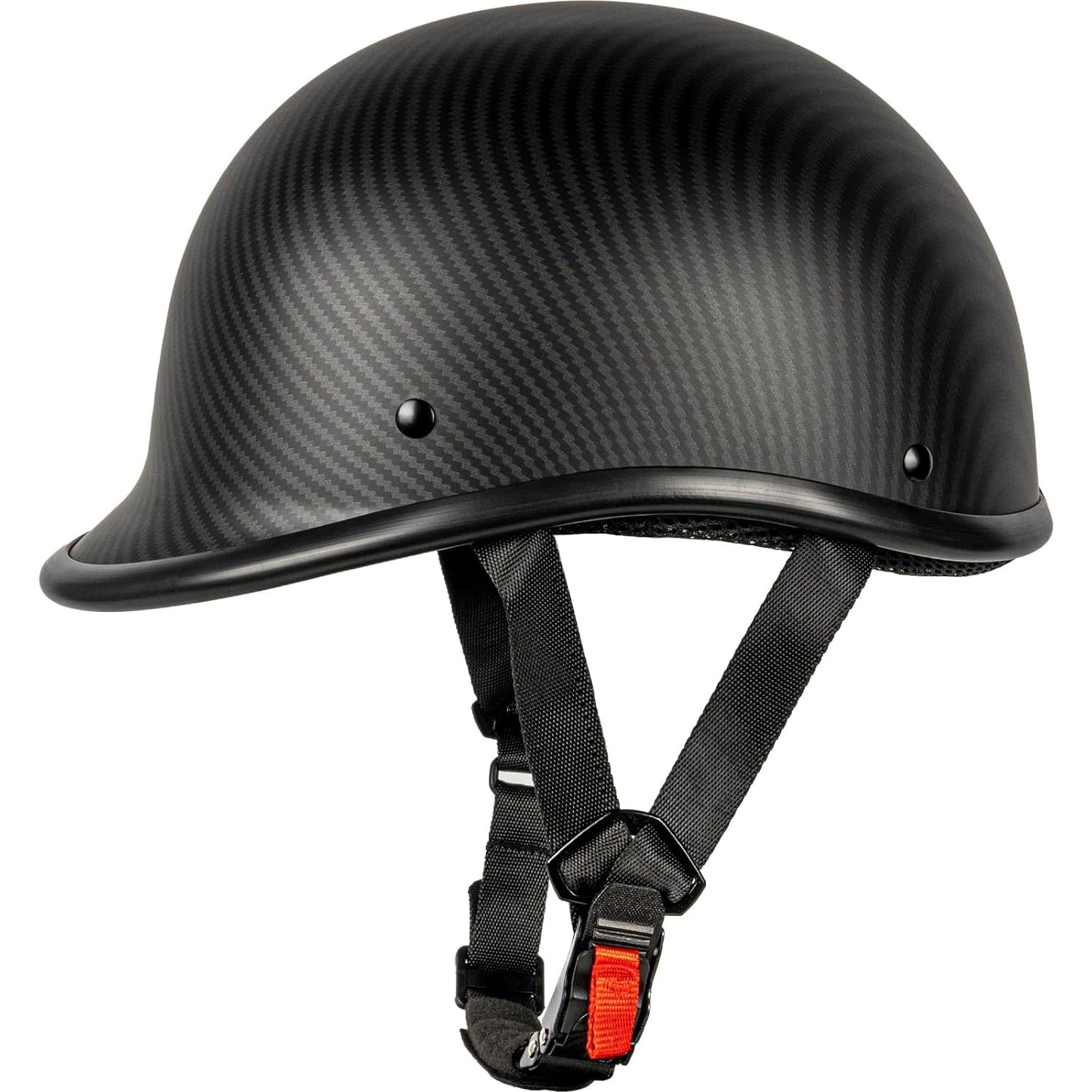 Half Helmet Polo Cap Half Shell Open Face Motorcycle Helmet - DOT Approved