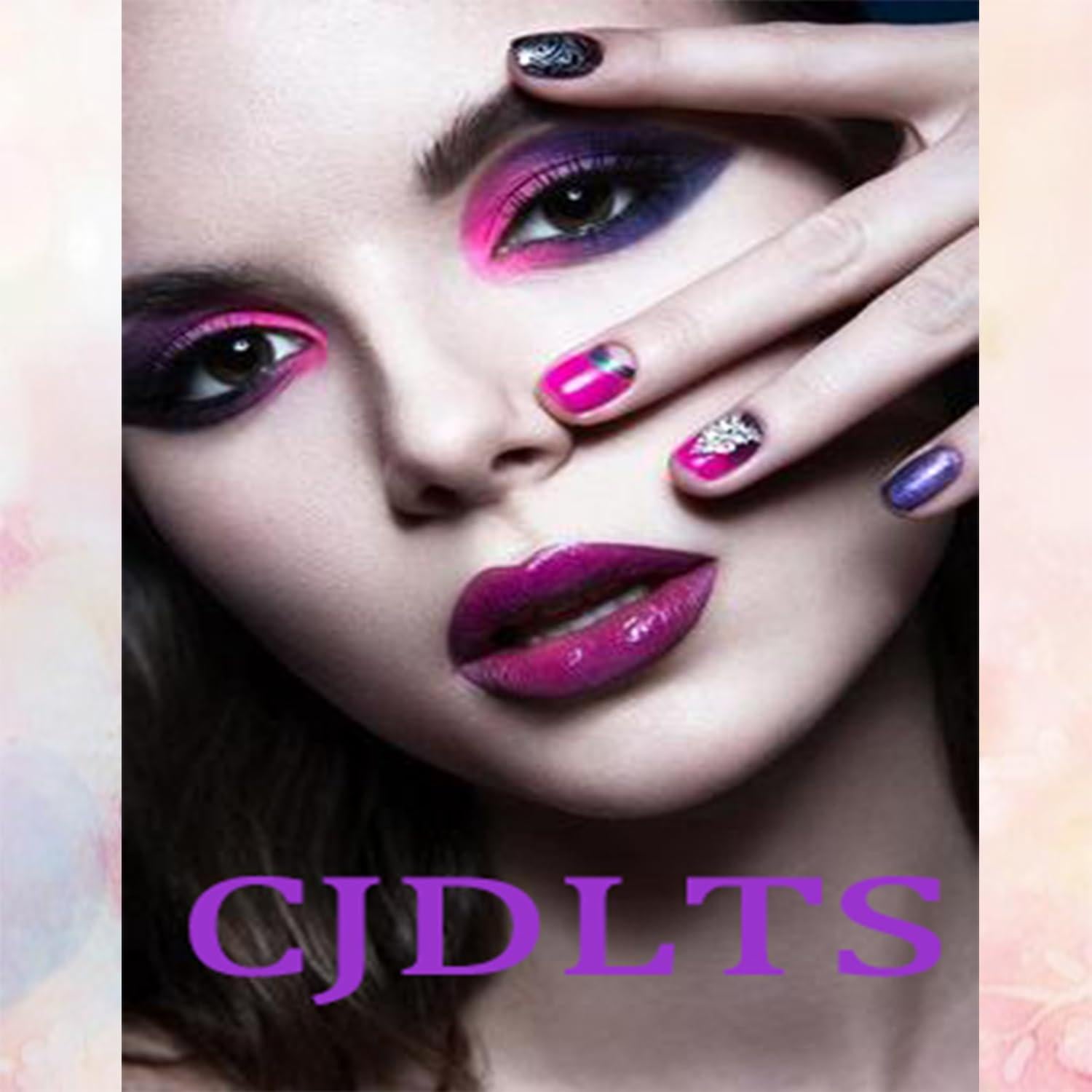 Uñas Postizas Medianas CJDLTS Pluma de Gradiente 24 Pcs