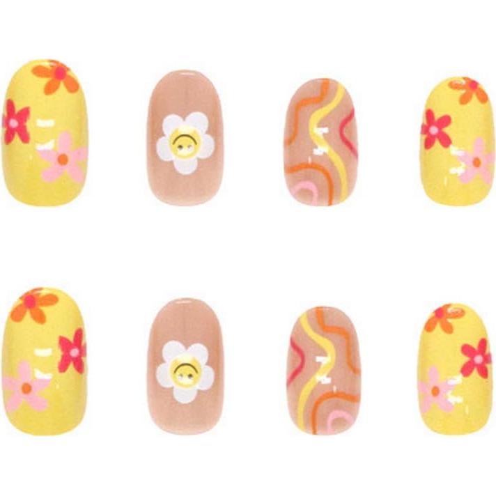 Uñas Postizas Acrílicas GritoSe 24pcs Amarillas Nude