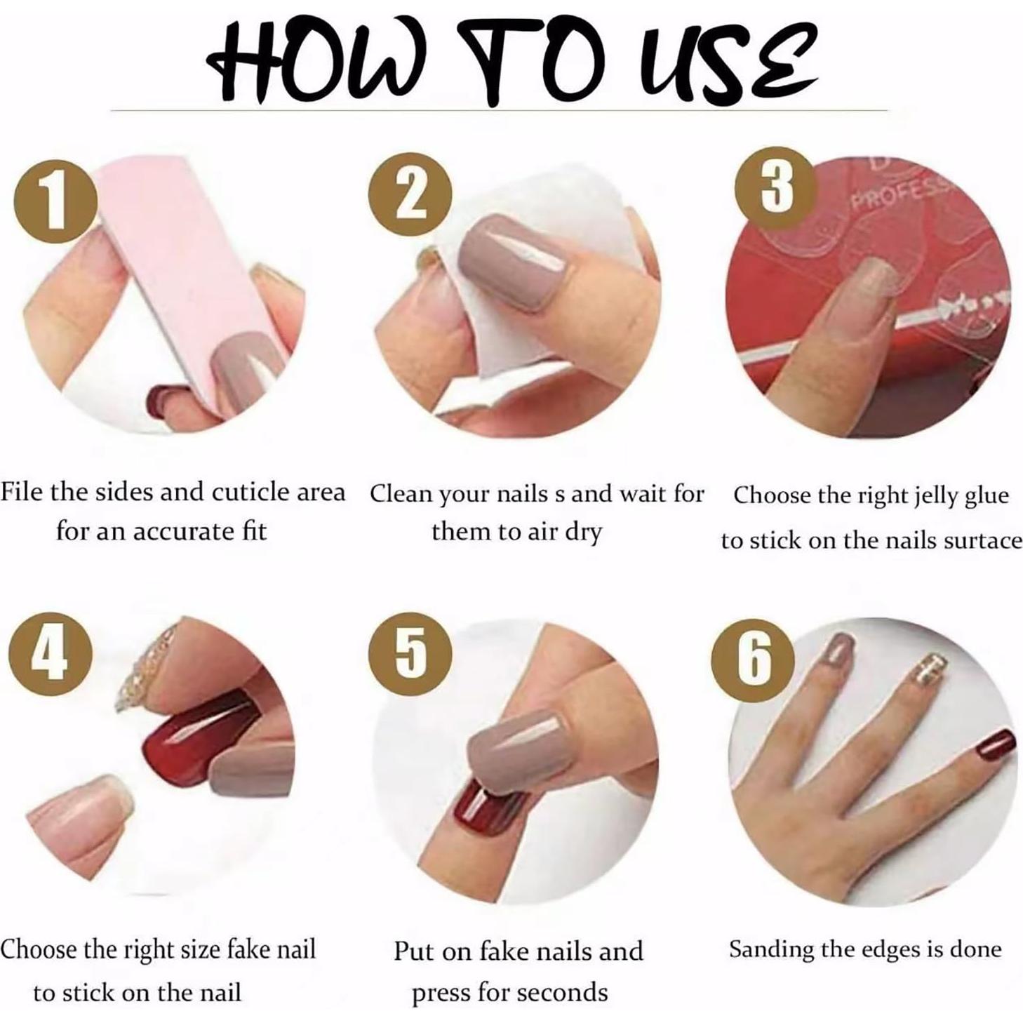 Uñas Postizas Acrílicas GritoSe 24pcs Amarillas Nude