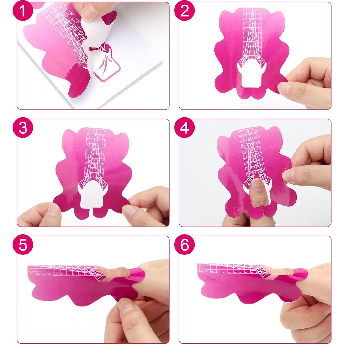 Formularios de Uñas Autoadhesivos AHIER 100 Piezas Mariposa