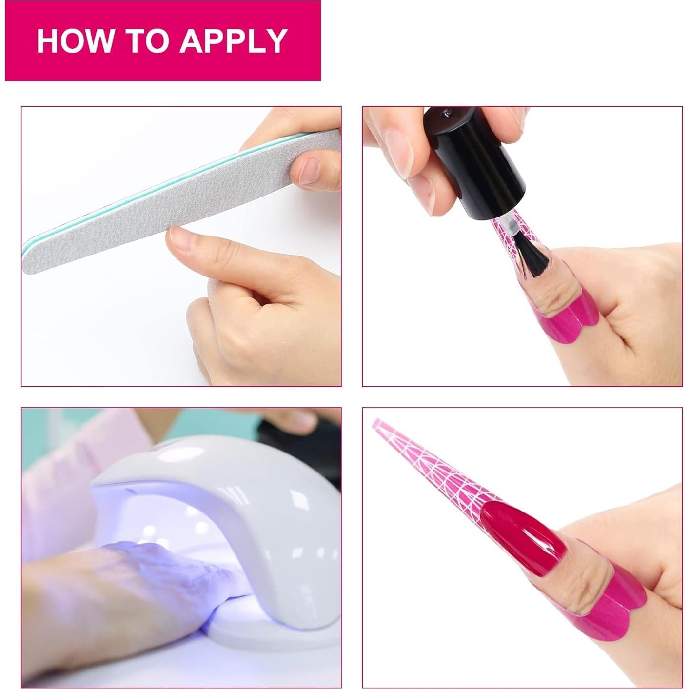 Formularios de Uñas Autoadhesivos AHIER 100 Piezas Mariposa