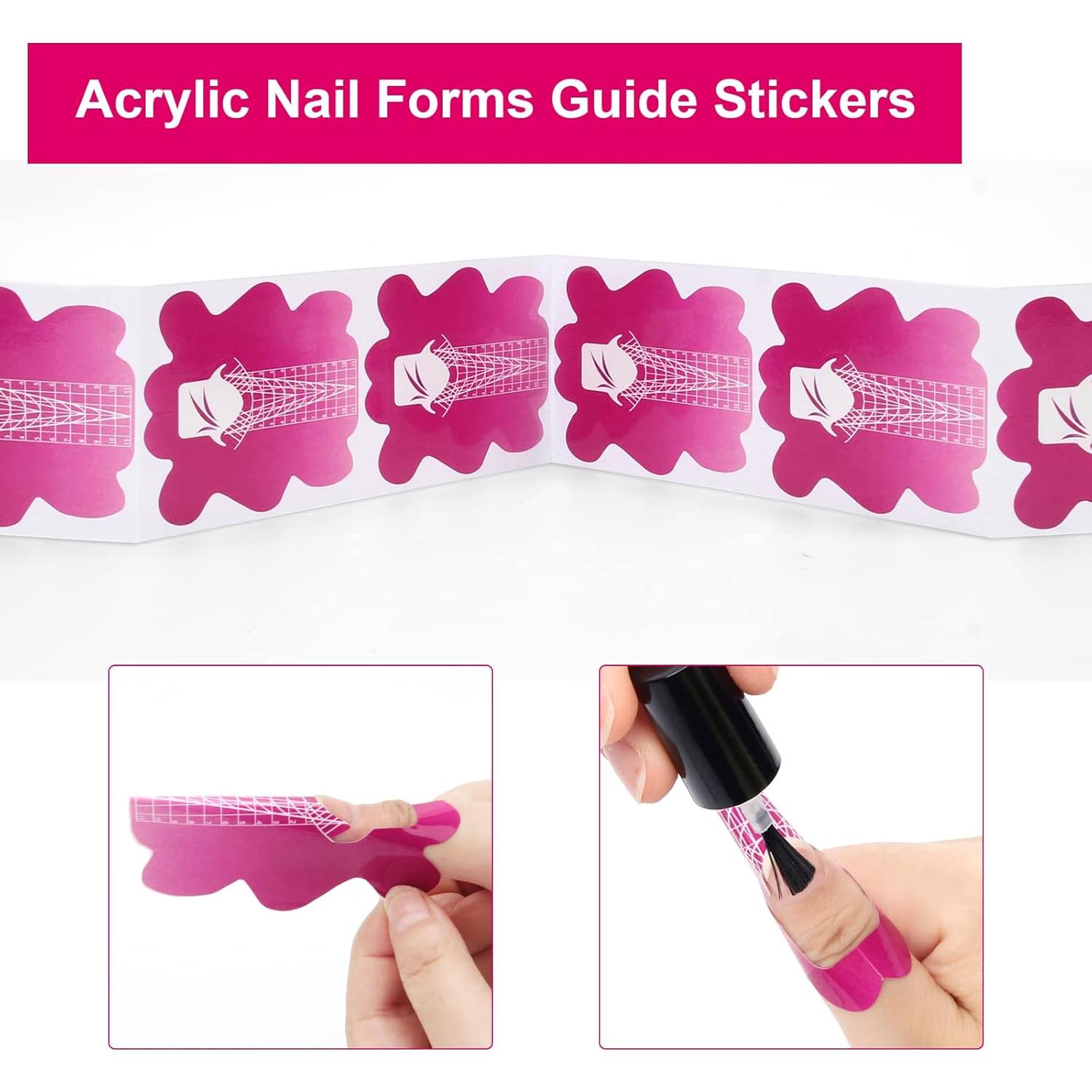 Formularios de Uñas Autoadhesivos AHIER 100 Piezas Mariposa