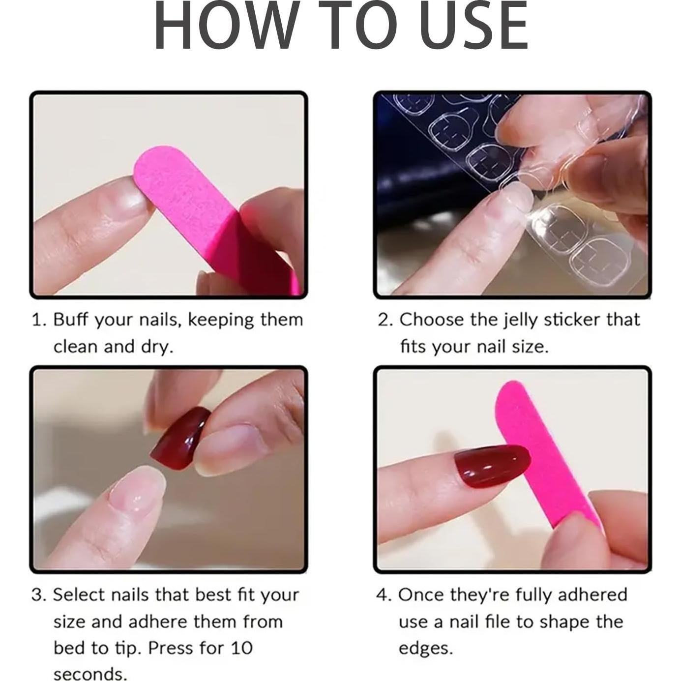 Uñas Postizas KSTBJN Almendra Francesa con Flores 24 Piezas