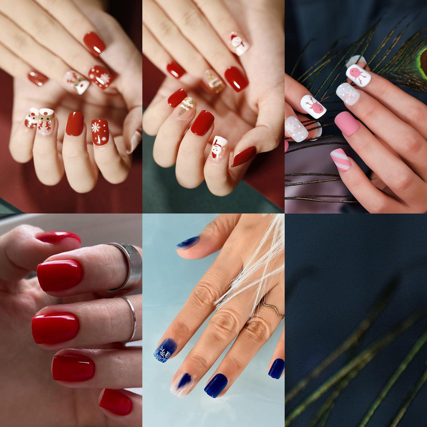 Uñas Postizas de Navidad Coolnail 120 Pcs 5 Diseños