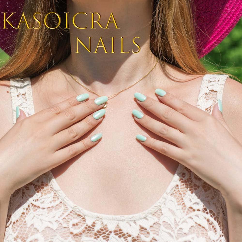 Uñas Postizas Negras Brillantes KASOICRA - 24 Pcs