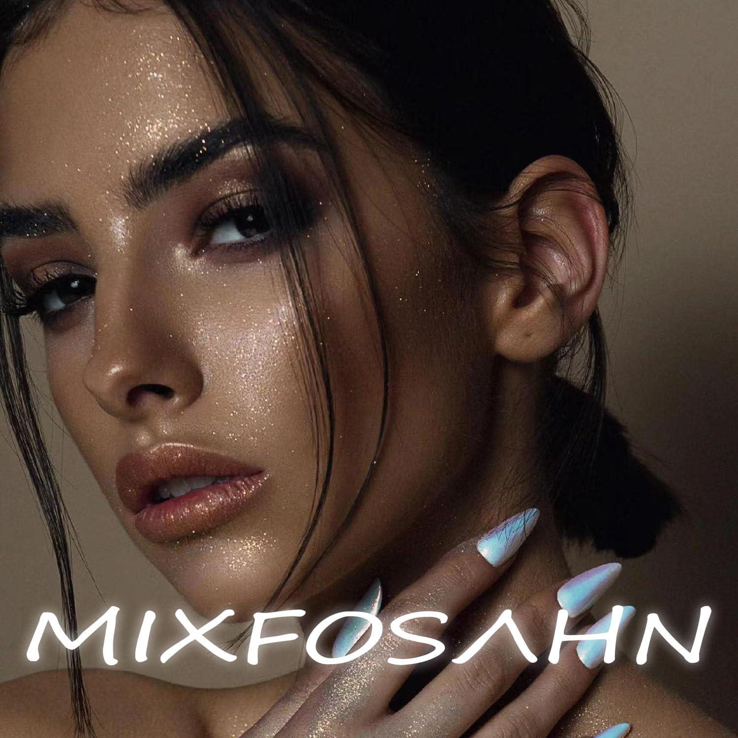 Uñas Postizas Cortas Cuadradas MIXFOSAHN con Flores Moradas 24 Pcs