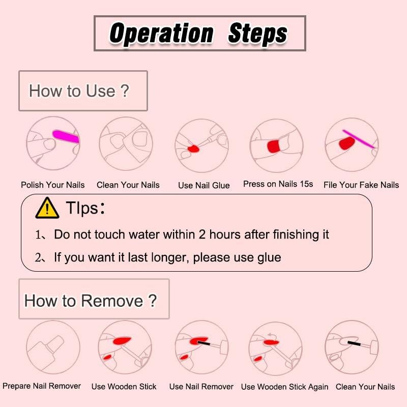 Uñas Postizas Cortas Blancas Francesas BAOYAALIN 24PCS