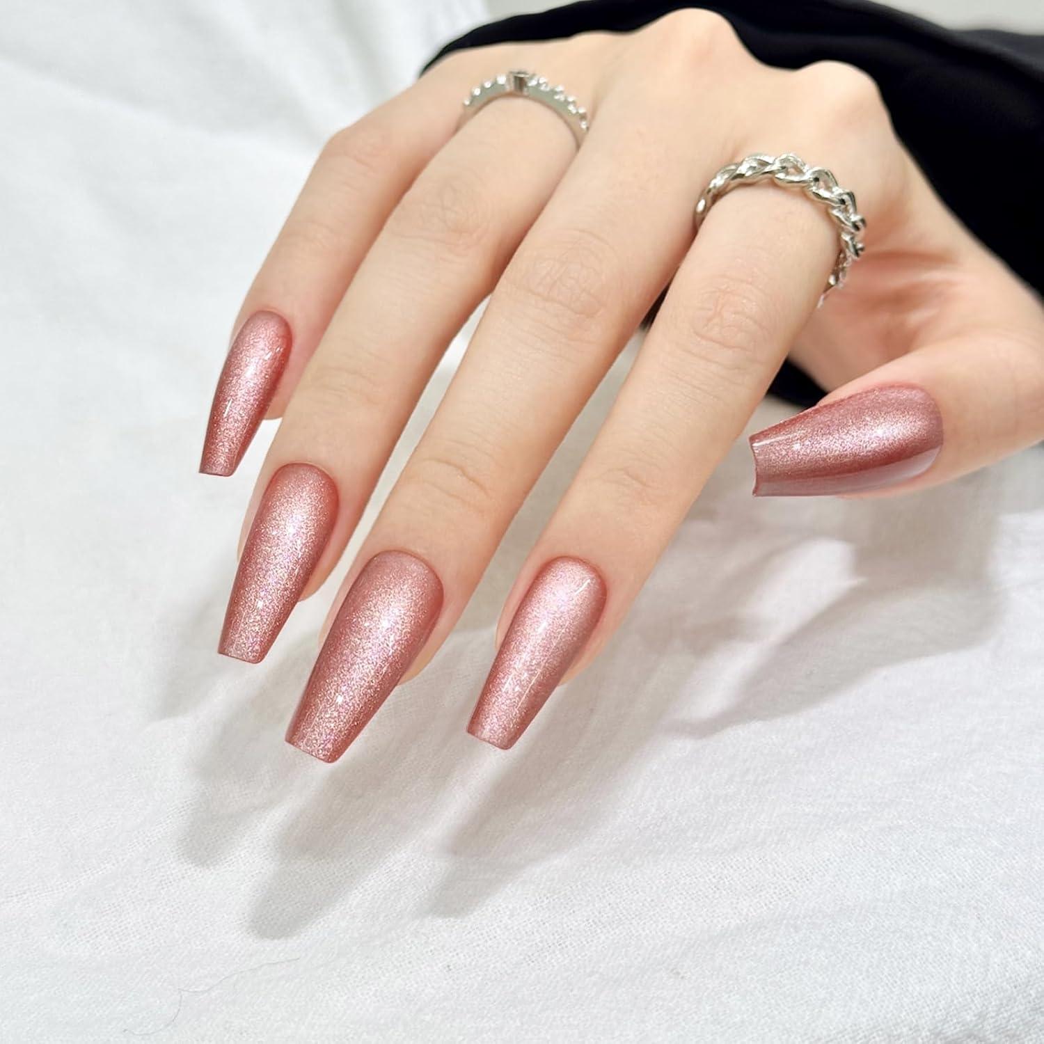 Uñas Postizas SKYCLOUD Rojas 24 Piezas Gel Suave