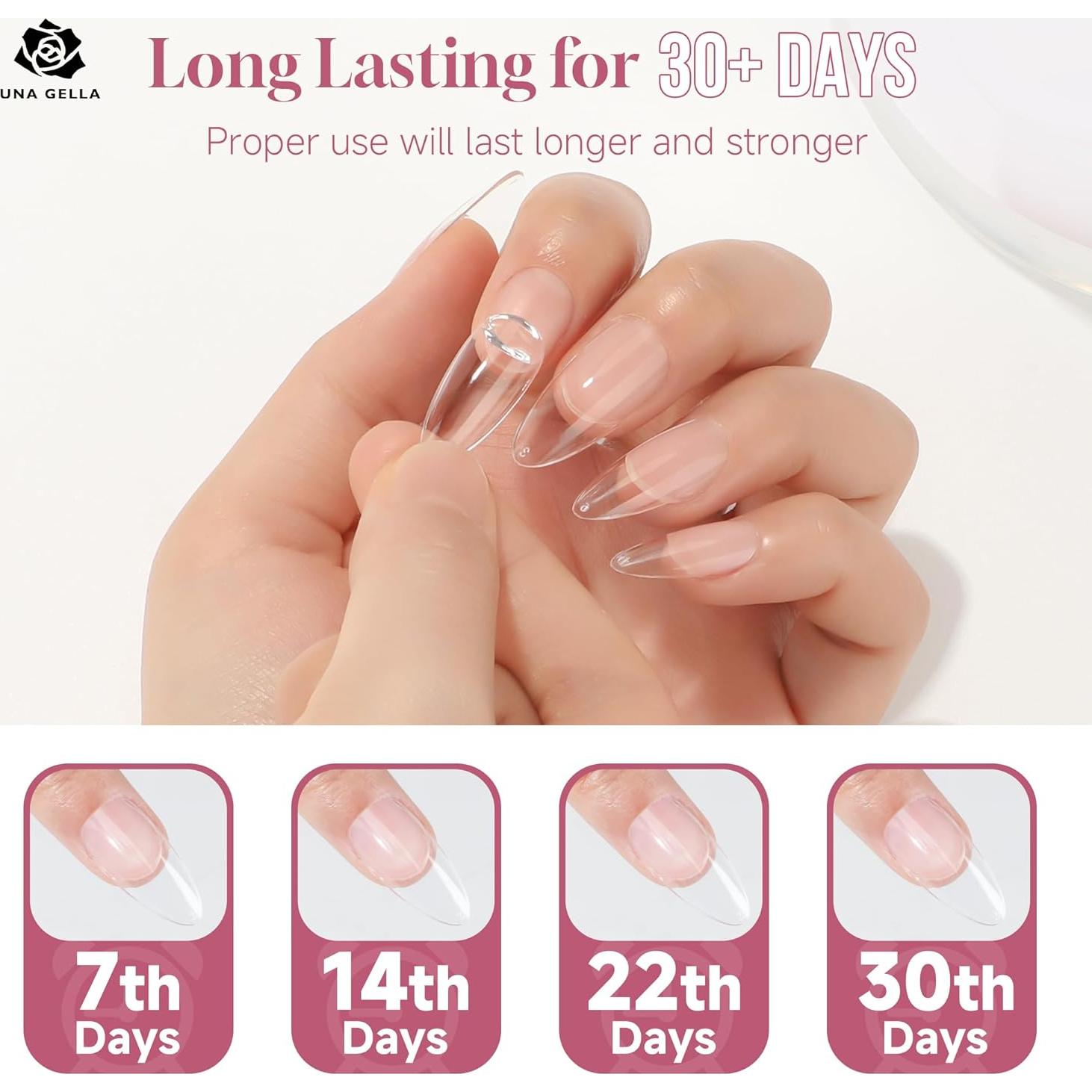 Pegamento Sólido para Uñas UNA GELLA 15g - Adhesivo Fuerte UV
