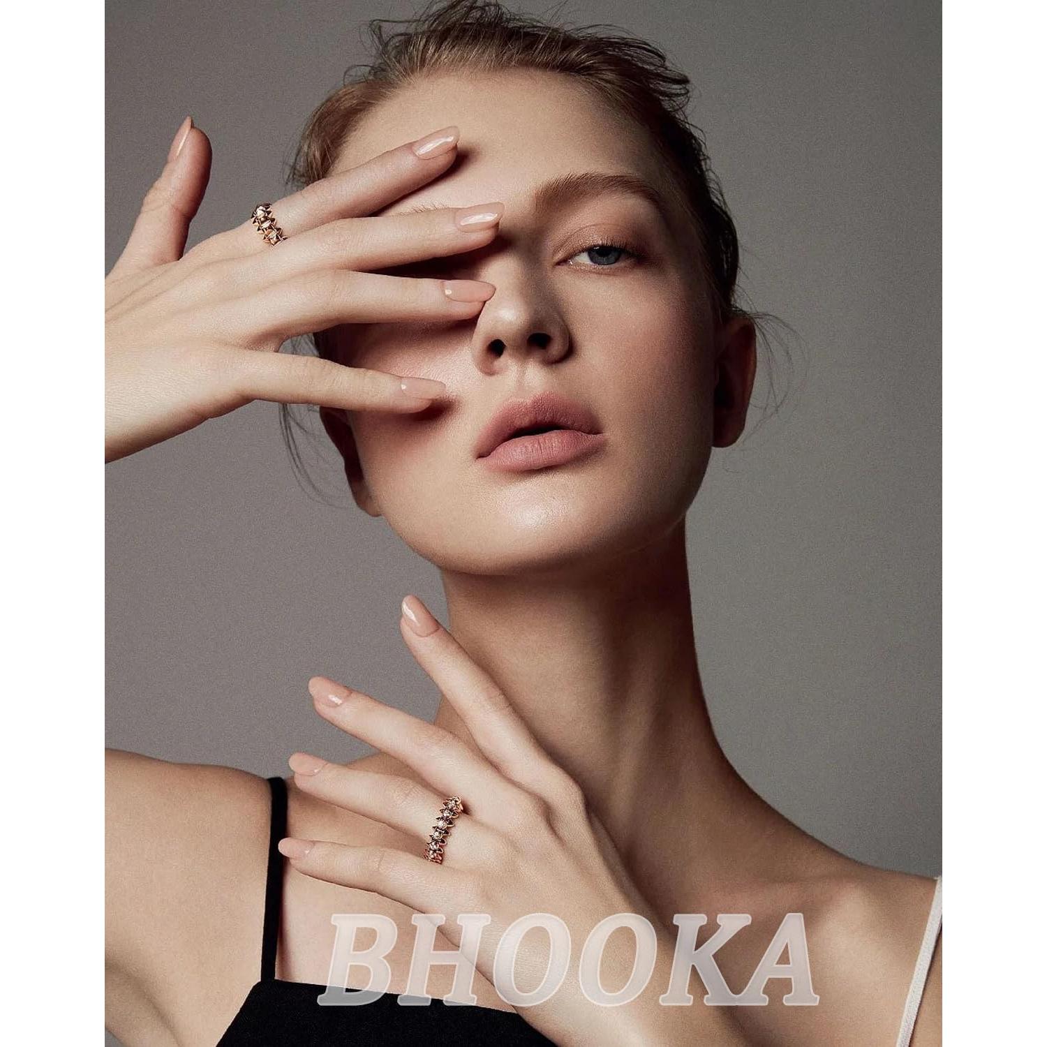 Kit de Uñas Postizas Francesas BHOOKA 48 Pcs Acrílicas