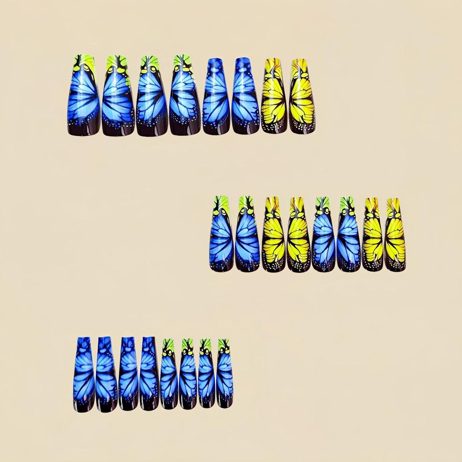 Uñas Postizas Cuadradas CHAONENG 24 Piezas Acrílicas