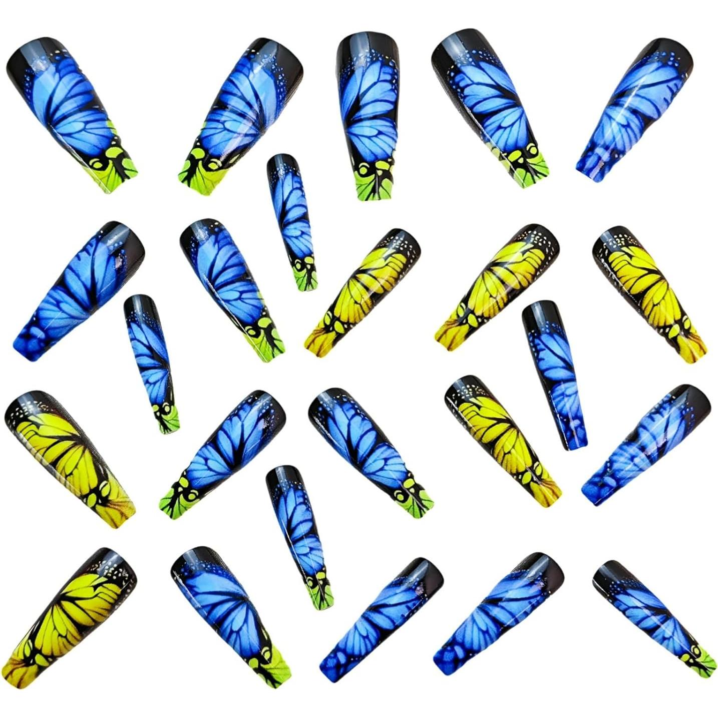 Uñas Postizas Cuadradas CHAONENG 24 Piezas Acrílicas