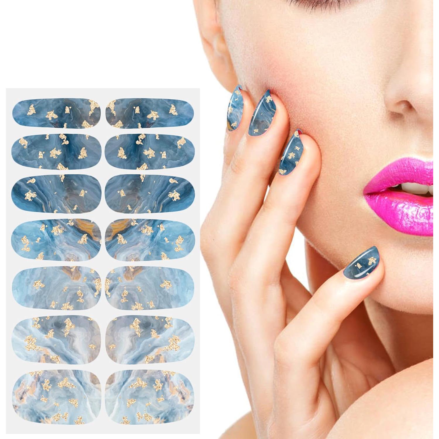 Tiras de Esmalte de Uñas JERCLITY 336 Piezas Autoadhesivas