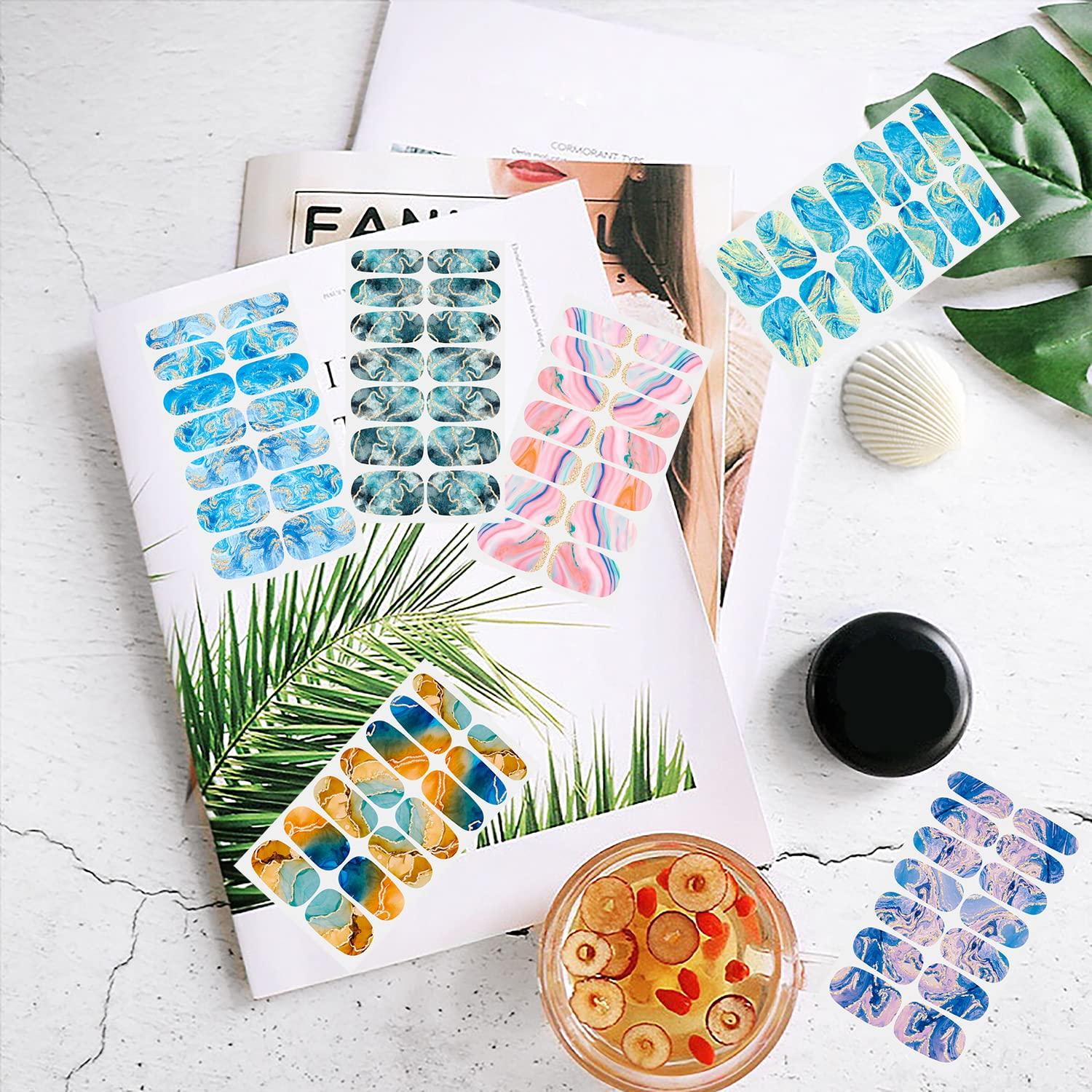 Tiras de Esmalte de Uñas JERCLITY 336 Piezas Autoadhesivas