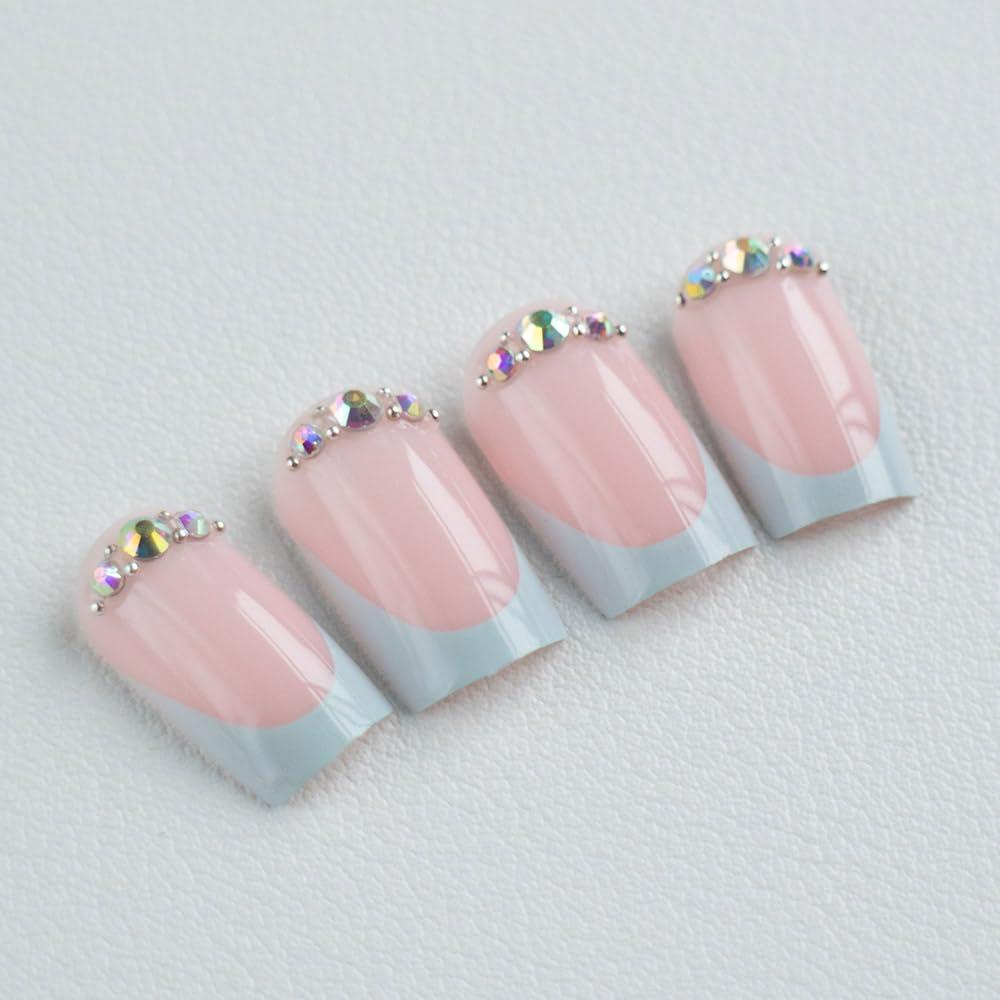 Uñas Postizas Cortas Cuadradas MinFeel Estilo-19 24 Pcs