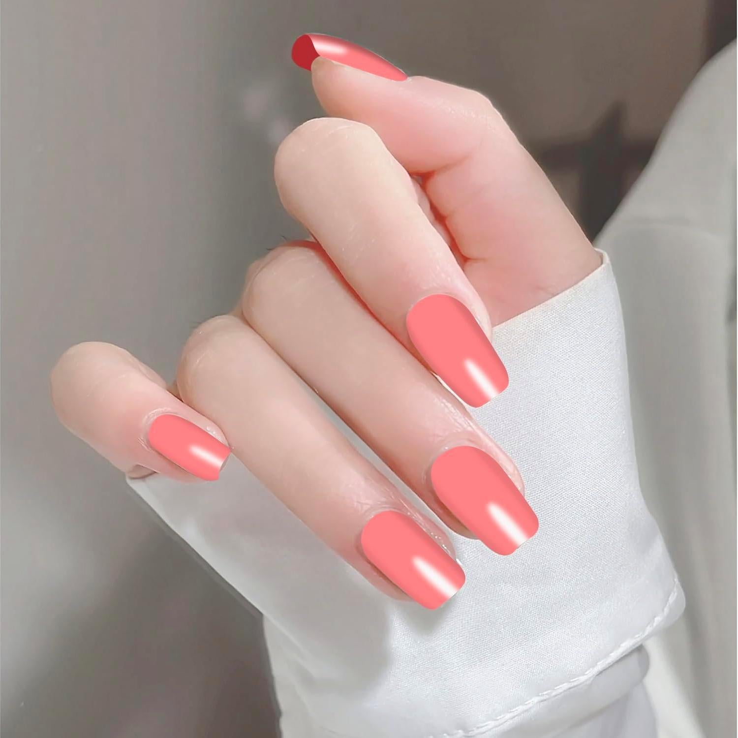 12 Hojas Stickers de Uñas Rosa YECIRALA 168 Pcs Autoadhesivos