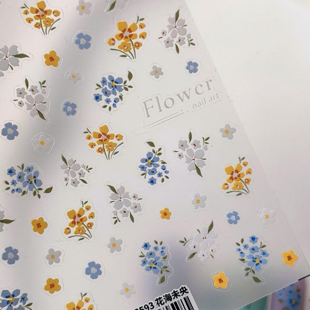 Pegatinas de Uñas Dedyel Flores de Primavera 2 Piezas