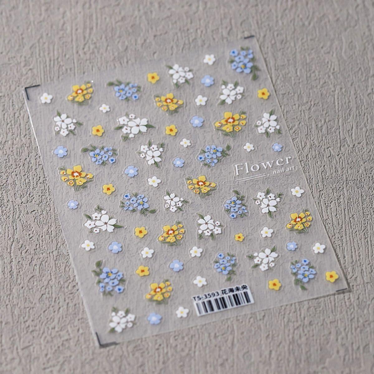 Pegatinas de Uñas Dedyel Flores de Primavera 2 Piezas