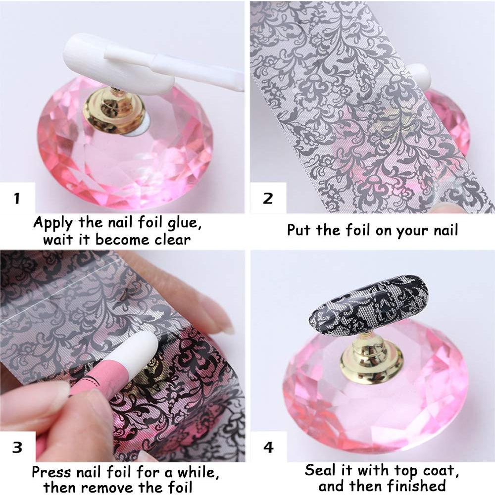 Calcomanías de Foil para Uñas TBRZTR - 10 Hojas Mariposa