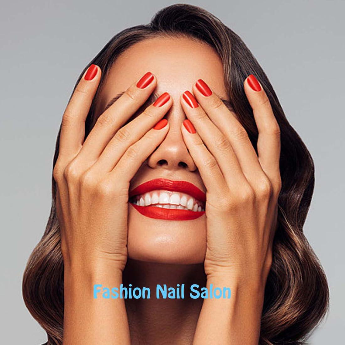 Uñas Postizas Cortas ANDGING Ojo de Gato Rosa 24 Pcs