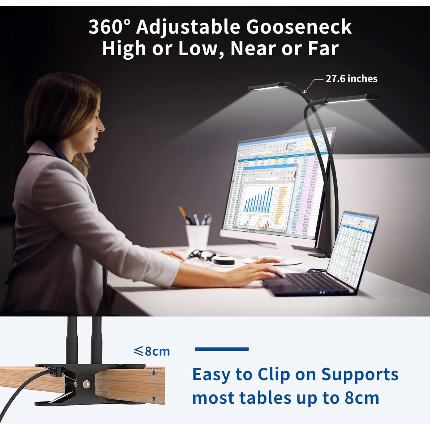 Lámpara de Escritorio LED Mojimdo 70 cm Regulable 3 Colores