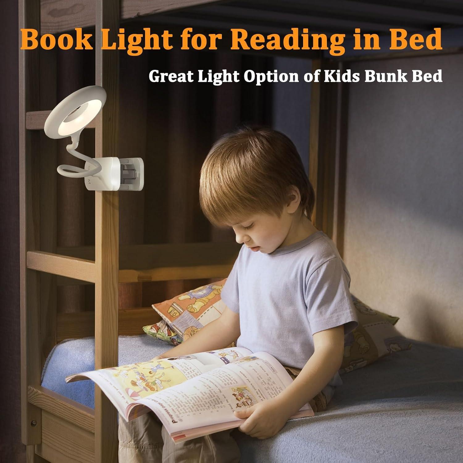 Luz de lectura LED recargable XCYLL con clip y 5 modos