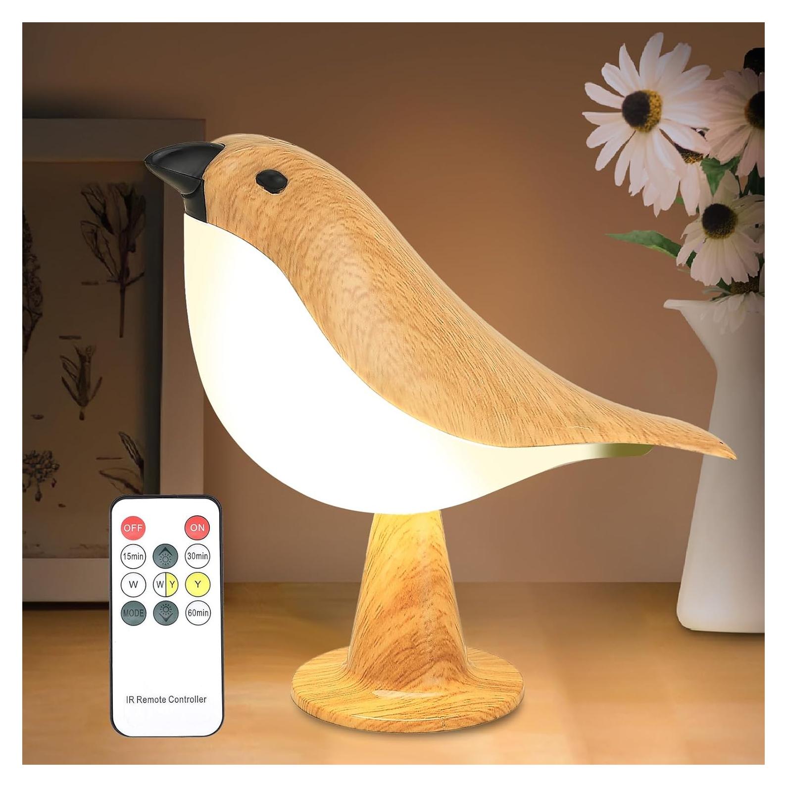 Lámpara de Mesa LED Haotao Pájaro Pequeño Recargable USB