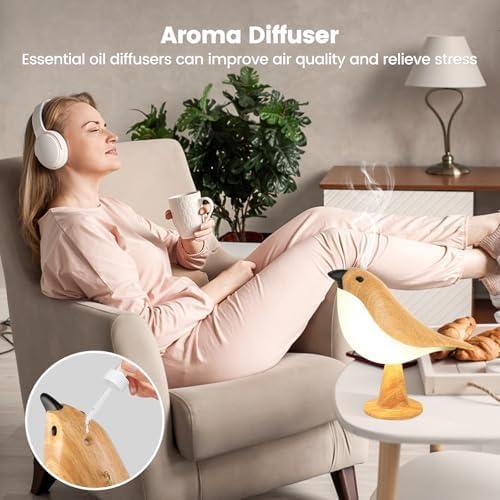 Lámpara de Mesa LED Haotao Pájaro Pequeño Recargable USB