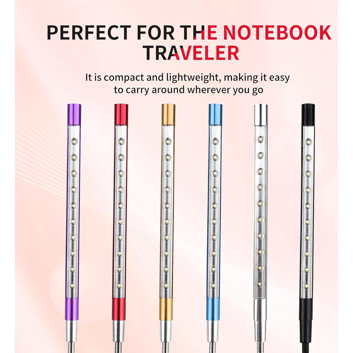 Luz de Teclado USB LED CZBRO 2 Pcs Flexible para Portátil