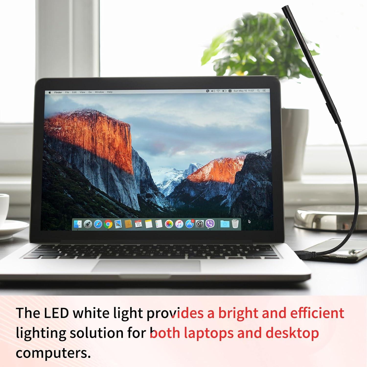 Luz de Teclado USB LED CZBRO 2 Pcs Flexible para Portátil